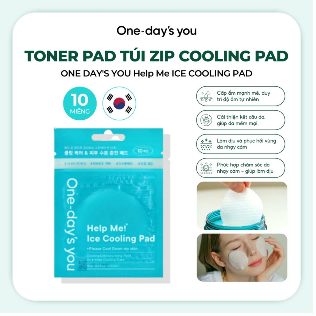 Toner Pad One Days You Help Me Dacto Pad Làm Sạch Sâu Dưỡng Ẩm Giảm Mụn Mờ Thâm Hàn Quốc