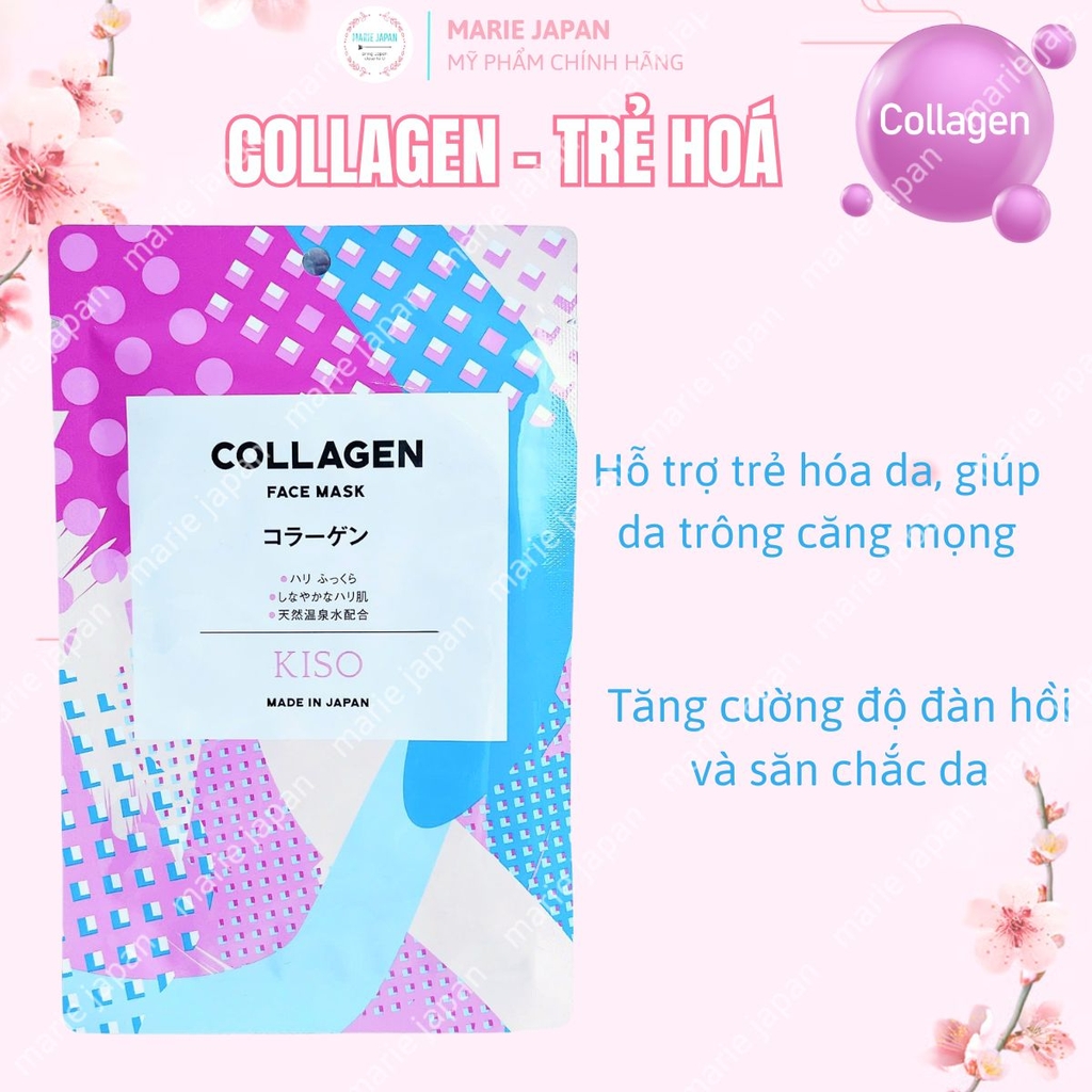 Mặt Nạ Kiso Treatment 5in1 Dưỡng Ẩm Sáng Da Mờ Thâm Căng Mịn Nhật Bản 1 Miếng Lẻ