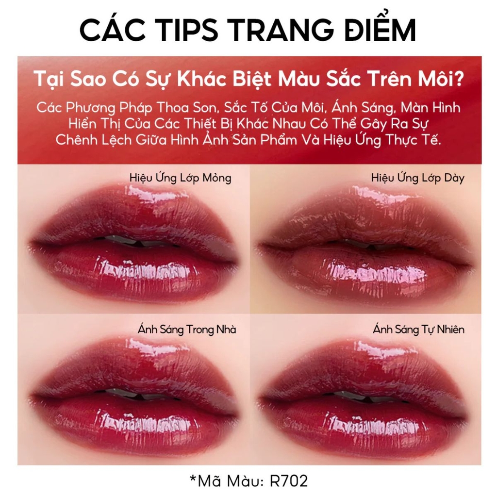 Son Gương Bóng Colorkey Môi Đầy Đặn Căng Bóng Quyến Rũ  Airy Lip Mirror Series 2.5g