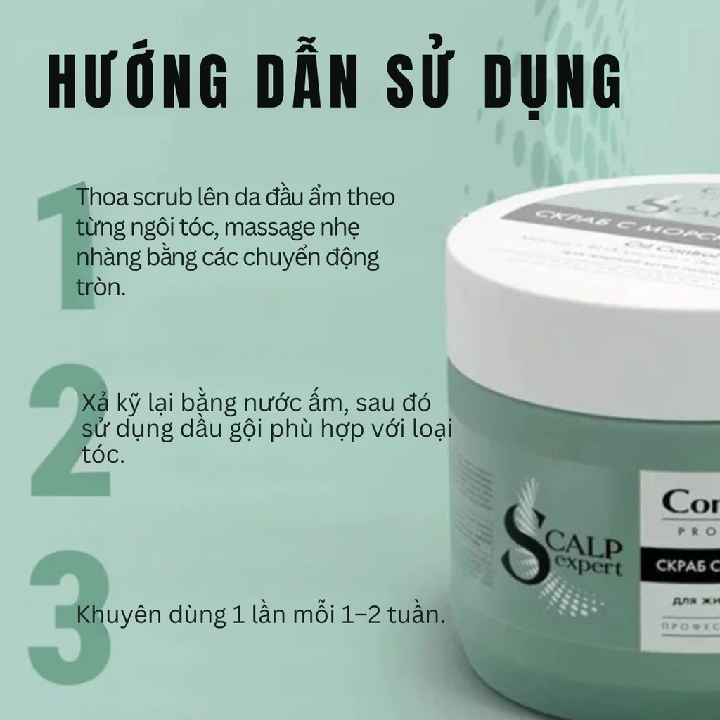 Tẩy Tế Bào Chết Da Đầu Compliment Sạch Sâu Giảm Dầu Nhờn Ngăn Bết Ngứa Nga 300ml
