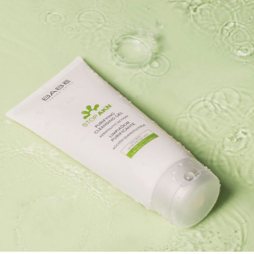 Sữa Rửa Mặt Babe Stop AKN Purifying Cleansing Gel Sạch Sâu Dịu Nhẹ Giảm Mụn Tây Ban Nha
