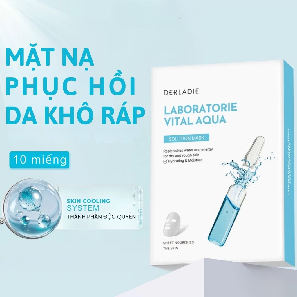 [Hộp 10 Miếng] Mặt Nạ Derladie Laboratorie Vital Dưỡng Ẩm Phục Hồi Sáng Da Hàn Quốc