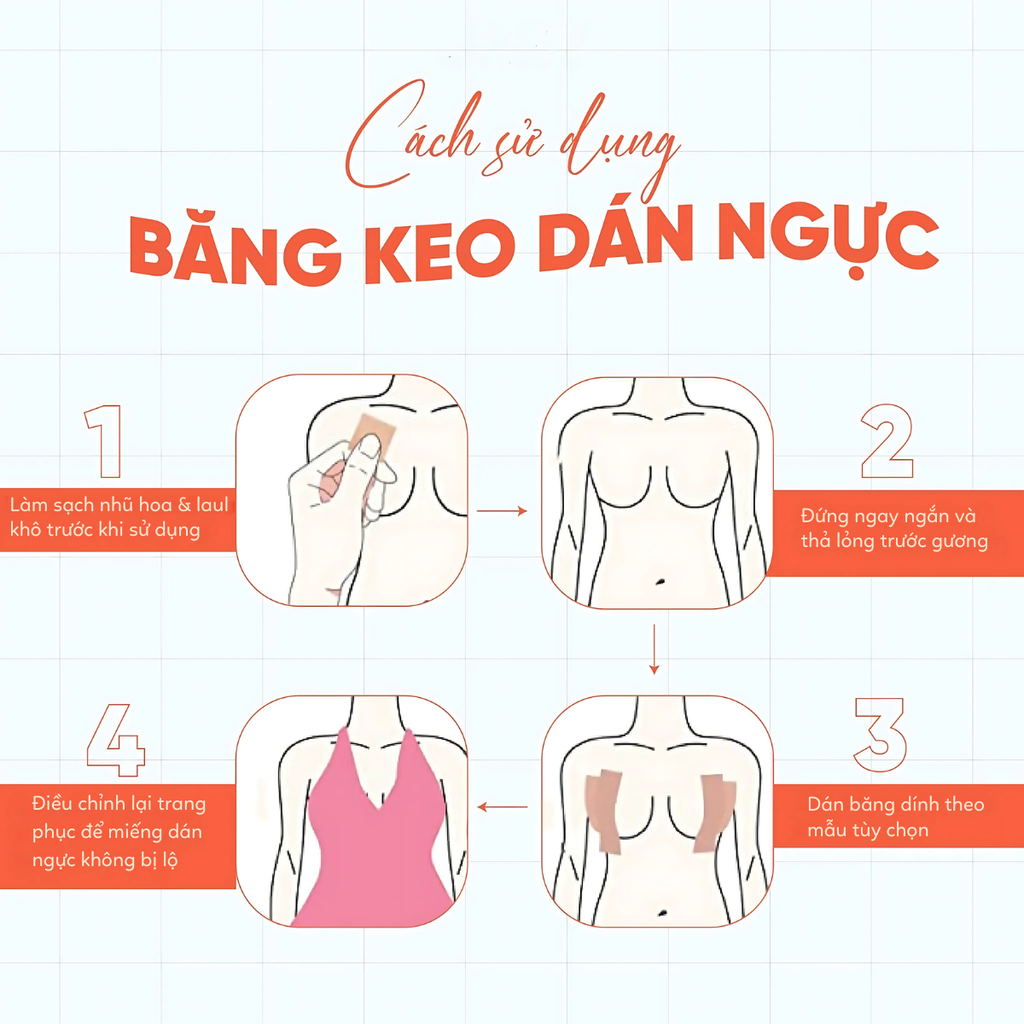 Băng Keo Dán Ngực Jary Boob Tape Định Hình Tạo Kiểu Đa Năng 1 Cuộn 500cm