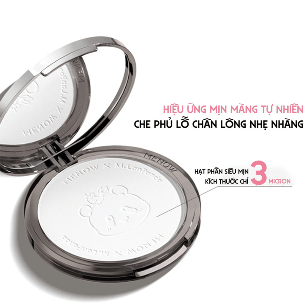 [MUA 1 TẶNG 1] Phấn Phủ MENOW Menglan Panda Kiềm Dầu Giữ Tone Velvet Mist Complexion Powder 21g TẶNG MÁ HỒNG MENOW
