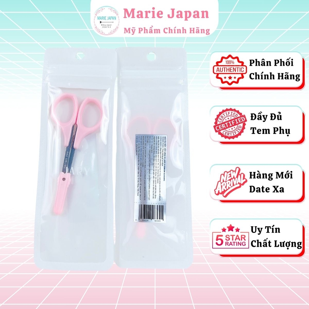 Kéo Tỉa Mày Cắt Lông Mi Jary Eyebrow Scissors Dễ Dàng Tỉa Gọn Tạo Dáng Lưỡi Sắc Bền An Toàn