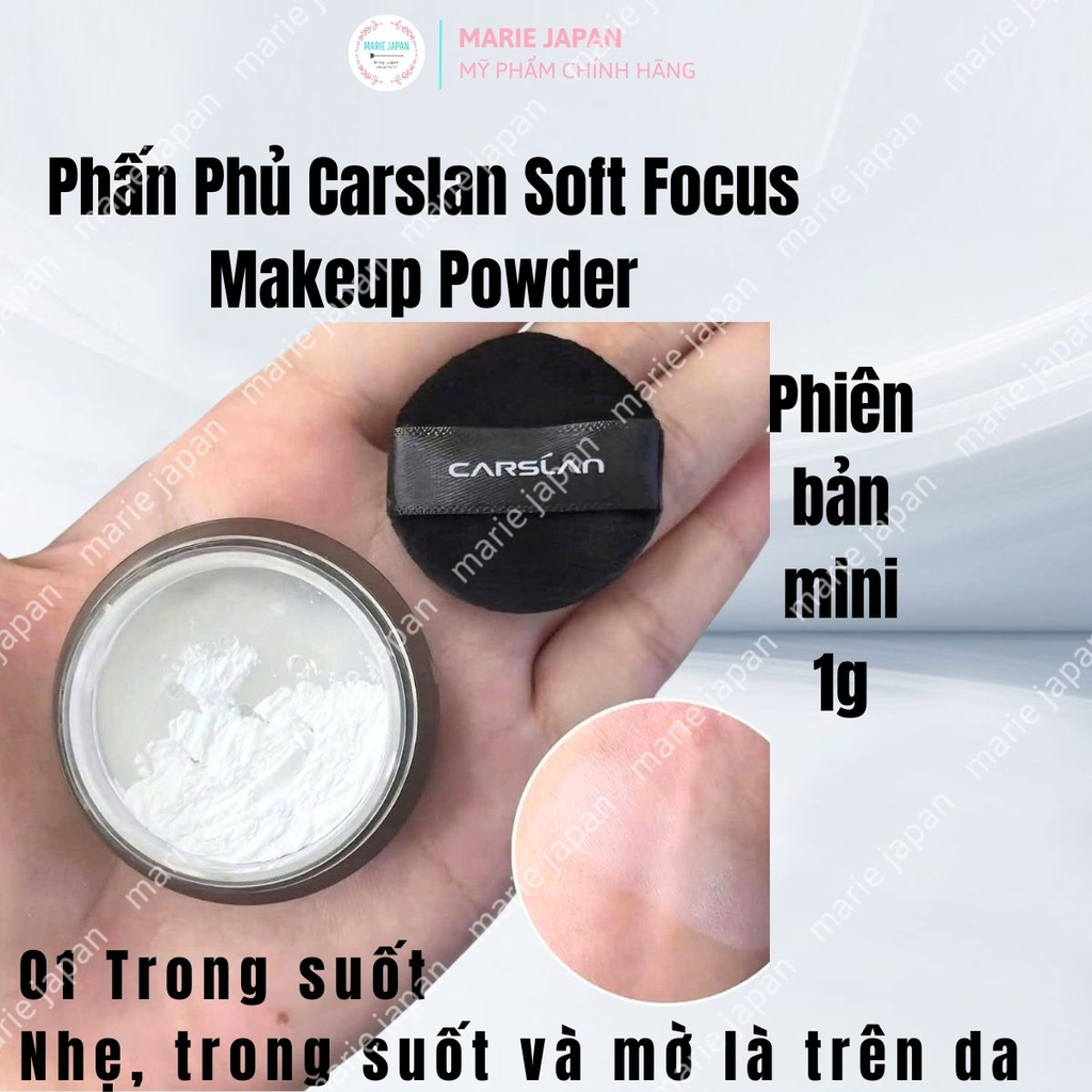 Phấn Phủ Carslan Kiềm Dầu Lâu Trôi Che Phủ Tự Nhiên Soft Focus  Makeup Powder Mini 1G