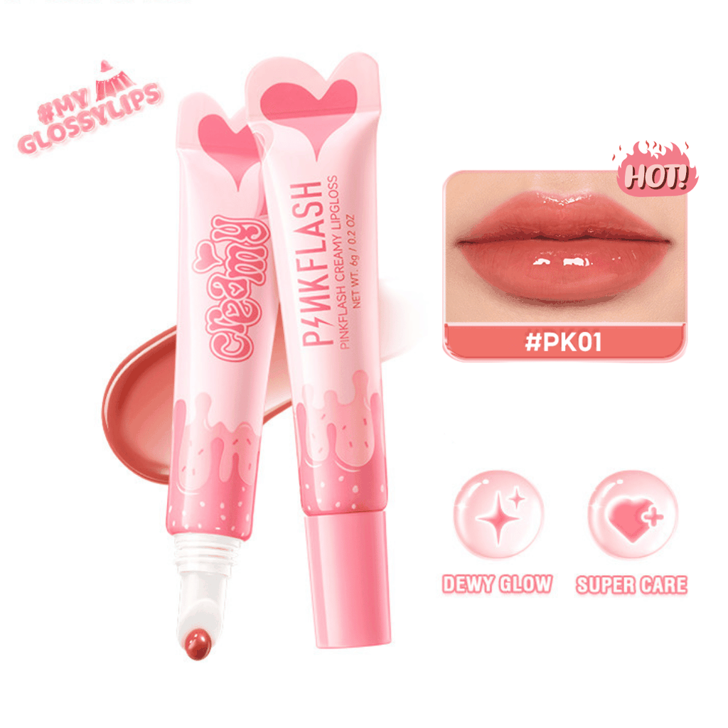 Son Bóng PINKFLASH Căng Mọng Dưỡng Ẩm Mềm Mịn My GlossyLips Watery Glow 6g