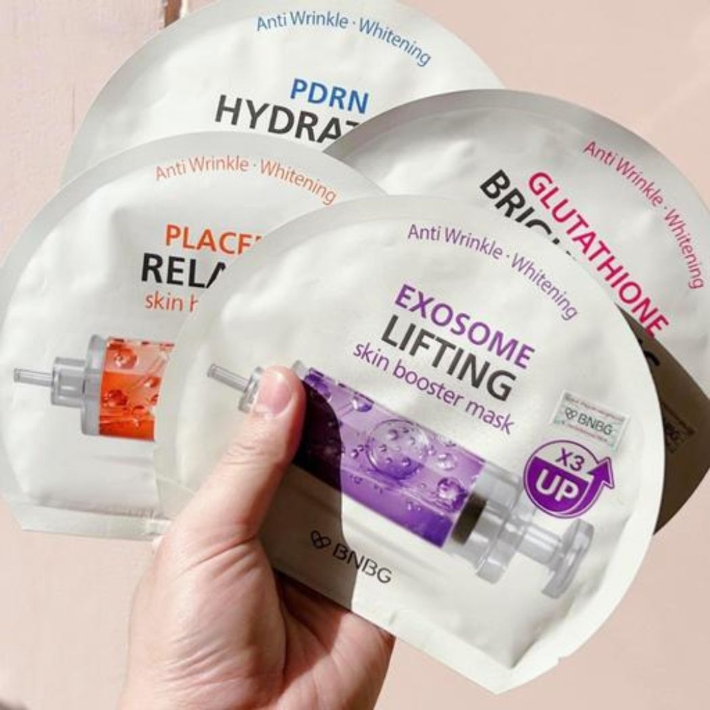 Mặt Nạ BNBG Placenta Skin Booster Mask Cấp Ẩm Dưỡng Trắng Phục Hồi Trẻ Hóa Da Hàn Quốc Hộp 10 Miếng