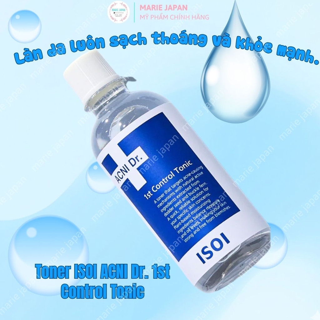 Nước Cân Bằng ISOI Cấp Ẩm Kiểm Soát Nhờn Ngừa Mụn Sáng Da ACNI Dr. 1st Control Tonic Hàn Quốc Chai 130ml