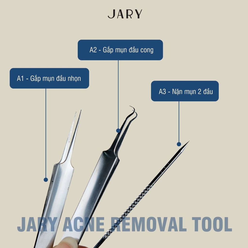Dụng Cụ Gắp Mụn Đầu Nhọn Jary Acne Removal Tool Cây Nhíp Lấy Nhân Mụn Nhỏ Gọn Tiện Lợi Cao Cấp