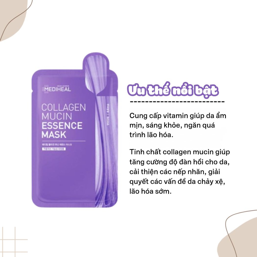 Mặt Nạ Mediheal Daily Solution Mask Cấp Ẩm Dưỡng Sáng Chống Lão Hóa Hàn Quốc Bịch 15 Miếng