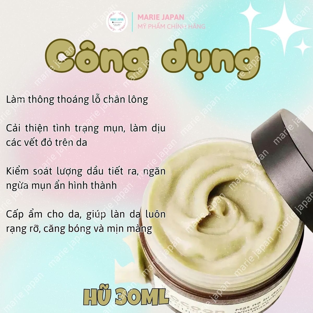 Mặt Nạ Bí Đao Cocoon Winter Melon Face Mask Giảm Mụn Kiểm Soát Dầu Nhờn Dưỡng Ẩm Da Hũ 30ml