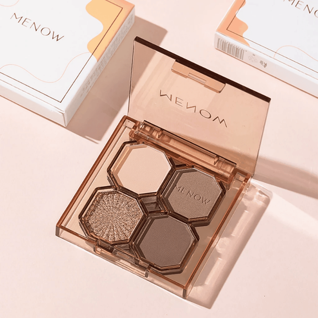 Bảng Phấn Mắt 4 Ô MENOW Mịn Lì Lâu Trôi  Glishten Four Color Eyeshadow Palette 4g