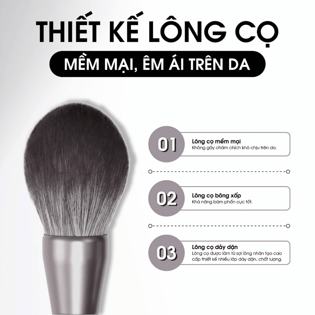 Cọ Trang Điểm Glorie Makeup Chuyên Nghiệp Lông Siêu Mềm Bám Phấn Professional Brush