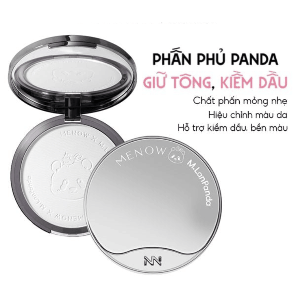 [MUA 1 TẶNG 1] Phấn Phủ MENOW Menglan Panda Kiềm Dầu Giữ Tone Velvet Mist Complexion Powder 21g TẶNG MÁ HỒNG MENOW