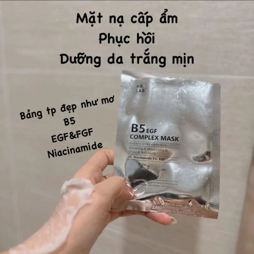Mặt Nạ Kr.Lab B5 EGF Complex Mask Dưỡng Ẩm Sáng Da Phục Hồi Hàn Quốc 25g
