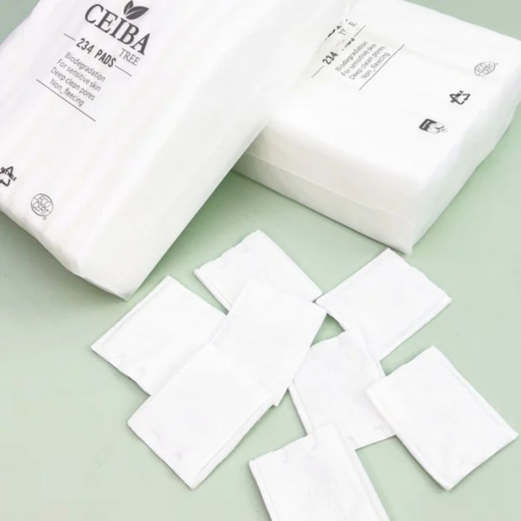 Bông Tẩy Trang Ceiba Cotton Siêu Mềm Mịn Không Xơ Bông 234 miếng