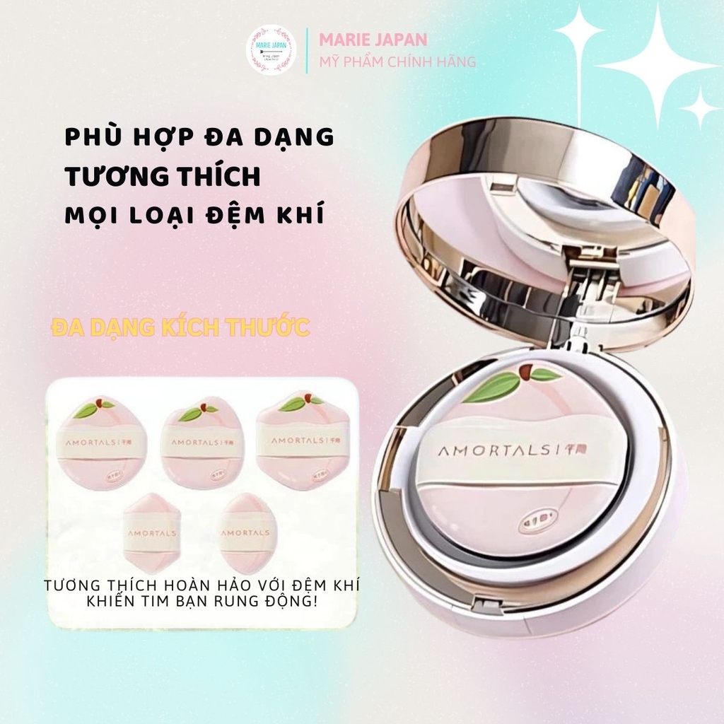 Set 8 Bông Mút Amortals Farmer Tự Xé Tán Nền Che Khuyết Điểm Đàn Hồi Siêu Mềm Mịn Cao Cấp