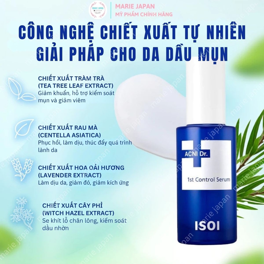 Serum ISOI ACNI Dr. 1st Control Dịu Da Kiểm Soát Dầu Ngăn Ngừa Mụn Hàn Quốc 40ml