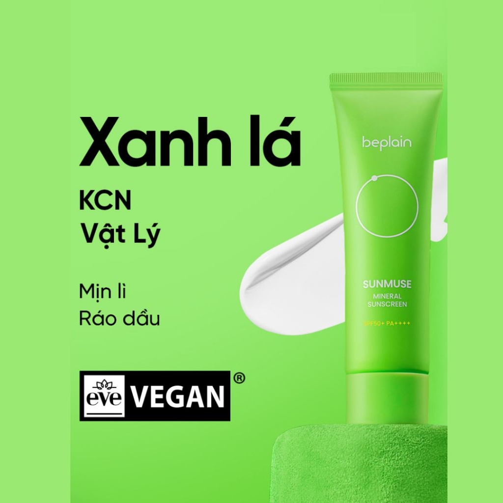 Kem Chống Nắng Beplain Sunmuse SPF 50+ PA++++ Kiềm Dầu Nâng Tông Chống Nước Hàn Quốc 50ml