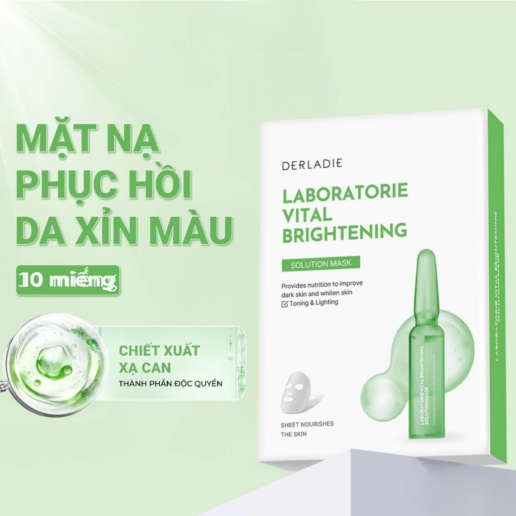 [Hộp 10 Miếng] Mặt Nạ Derladie Laboratorie Vital Dưỡng Ẩm Phục Hồi Sáng Da Hàn Quốc