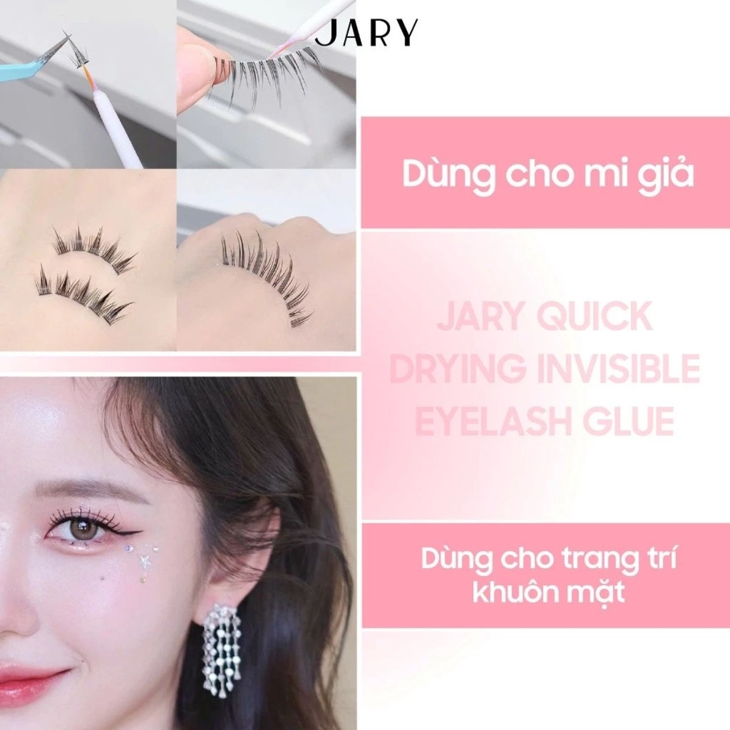 Keo Dán Mi JaRy Siêu Chắc Khô Nhanh Chống Nước Quick Drying Invisible Eyelash Glue Lọ 7ml