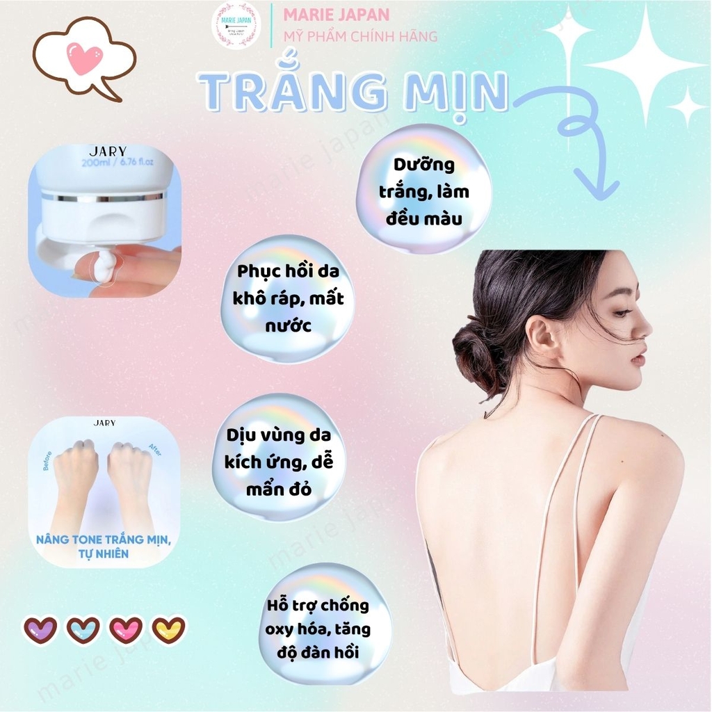 Dưỡng Thể Jary Premium B5 Whitening Body Lotion Dưỡng Sáng Cấp Ẩm Mềm Mịn Da Hàn Quốc Tuýp 200ml