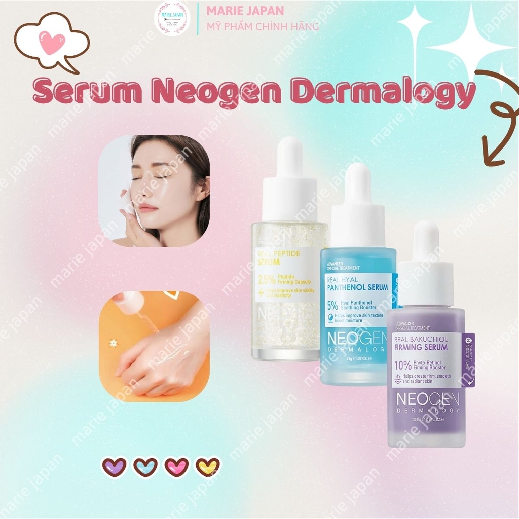 Serum Neogen Dermalogy Hoạt Chất Sinh Học Dưỡng Trắng Mờ Thâm Chống Lão Hóa Hàn Quốc Chai 30ml - TẶNG KÈM 3 GÓI SỮA RỬA MẶT NEOGEN DERMALOGY