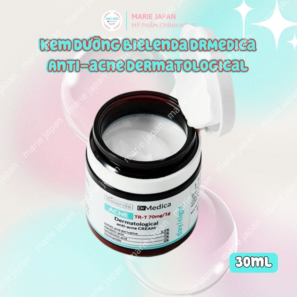 Kem Dưỡng Bielenda DrMedica Anti-Acne Dermatological Giảm Mụn Kiềm Dầu Phục Hồi Da Hộp 50ml