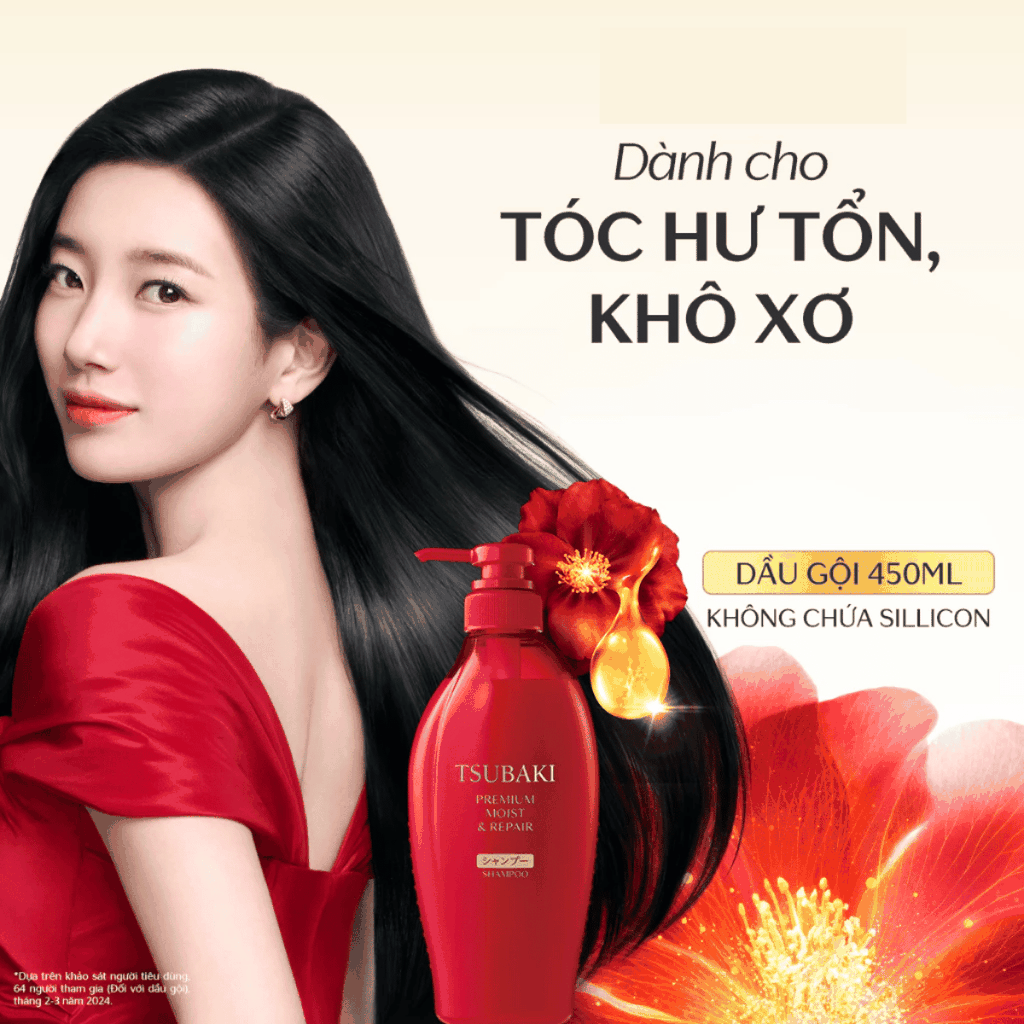 Dầu Gội Xả Tsubaki Premium Phục Hồi Giảm Gãy Rụng Cho Tóc Hư Tổn Nhật Bản
