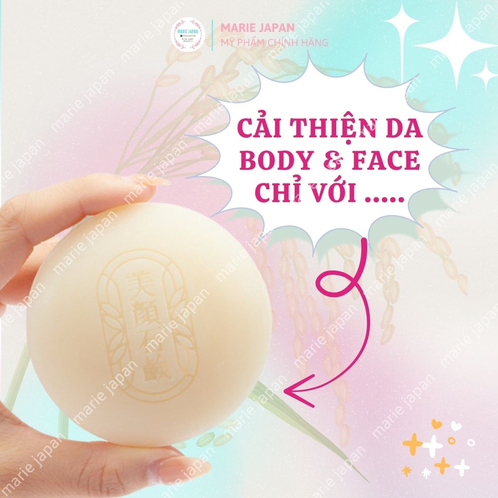 Xà Phòng Meishoku Bigan Skin Soap Làm Sạch Sâu Hỗ Trợ Giảm Mụn Dưỡng Da Mịn Màng Nhật Bản