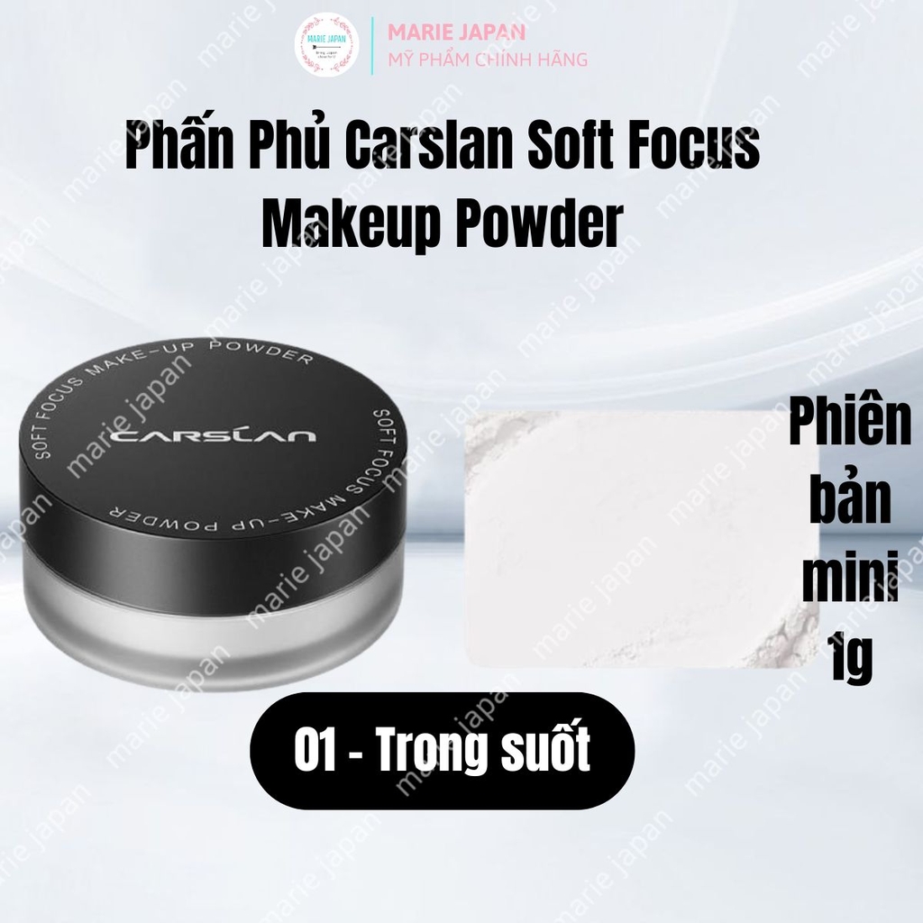 Phấn Phủ Carslan Kiềm Dầu Lâu Trôi Che Phủ Tự Nhiên Soft Focus  Makeup Powder Mini 1G