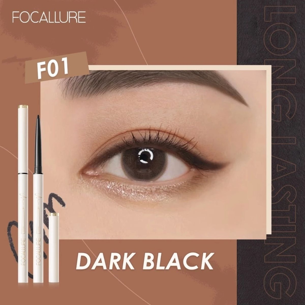 Kẻ Mắt Focallure Đầu Mảnh Siêu Mịn Chống Nước Lâu Trôi Perfectly Defined Gel Eyeliner 1.7mm