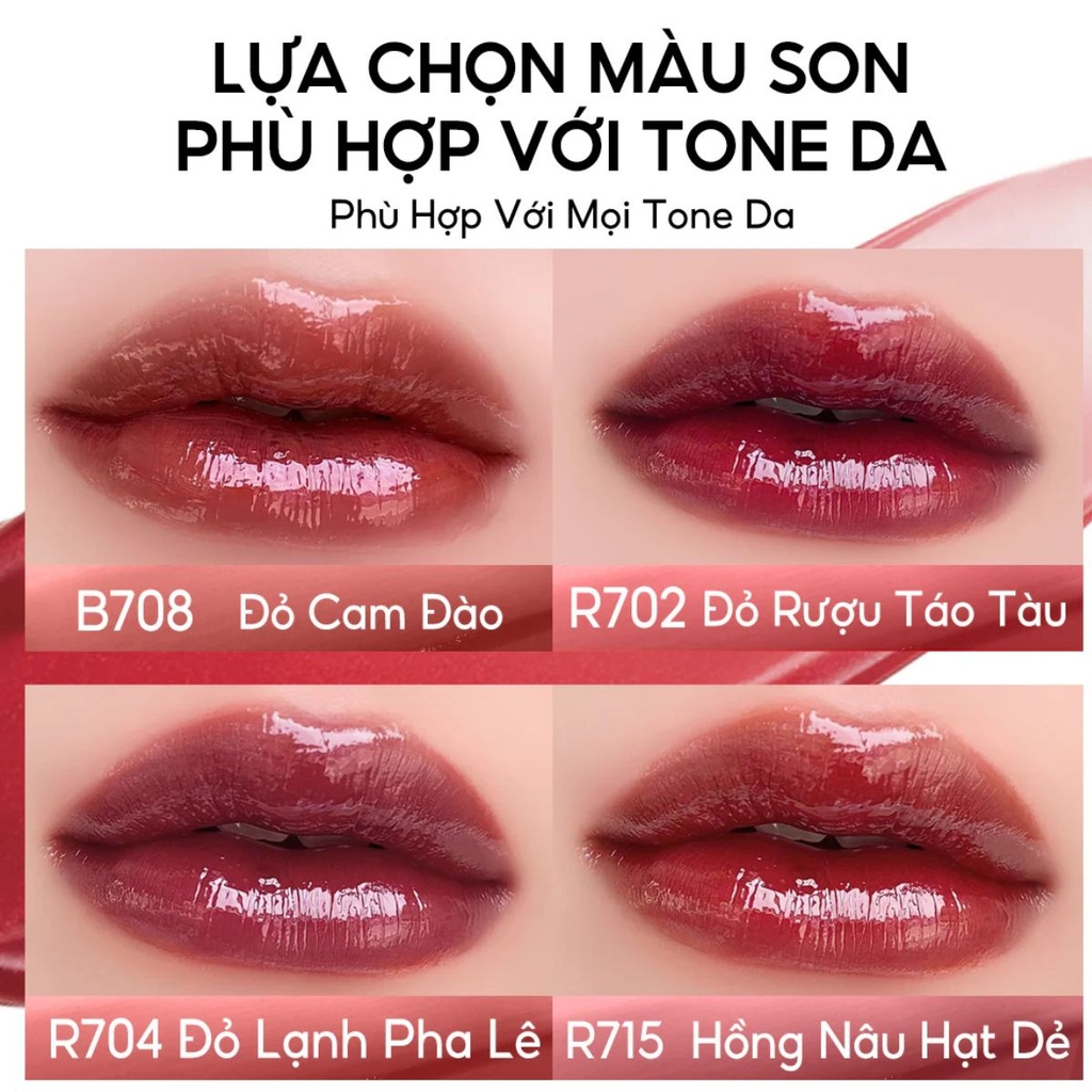 Son Gương Bóng Colorkey Môi Đầy Đặn Căng Bóng Quyến Rũ  Airy Lip Mirror Series 2.5g