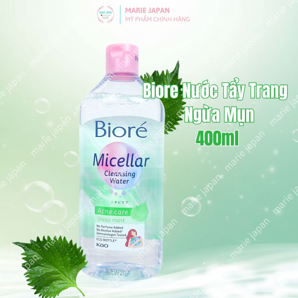 Nước Tẩy Trang Biore Sạch Sâu Dưỡng Ẩm Ngăn Ngừa Mụn Micellar Cleansing Water Nhật Bản