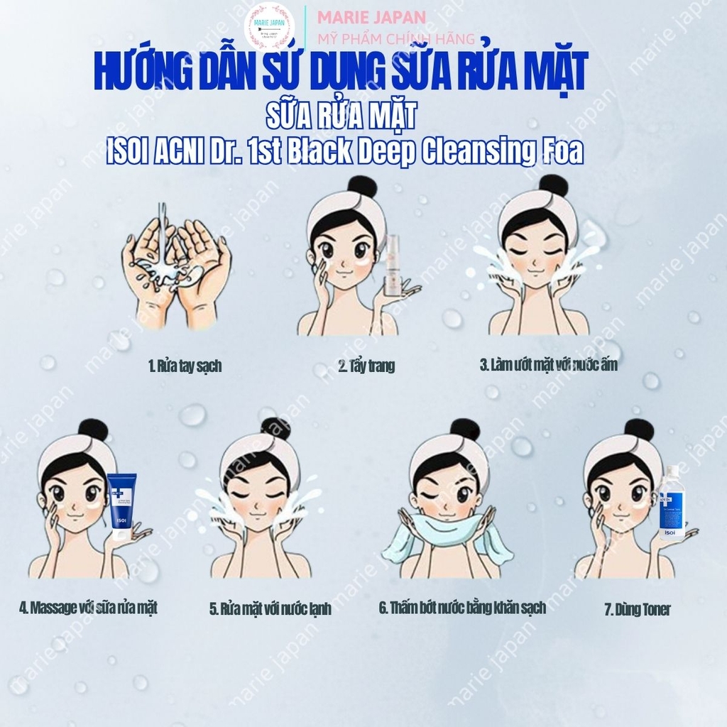 Sữa Rửa Mặt ISOI Than Hoạt Tính Sạch Sâu Giảm Dầu Nhờn Hiệu Quả ACNI Dr. 1st Black Deep Cleansing Foam Hàn Quốc 75ml