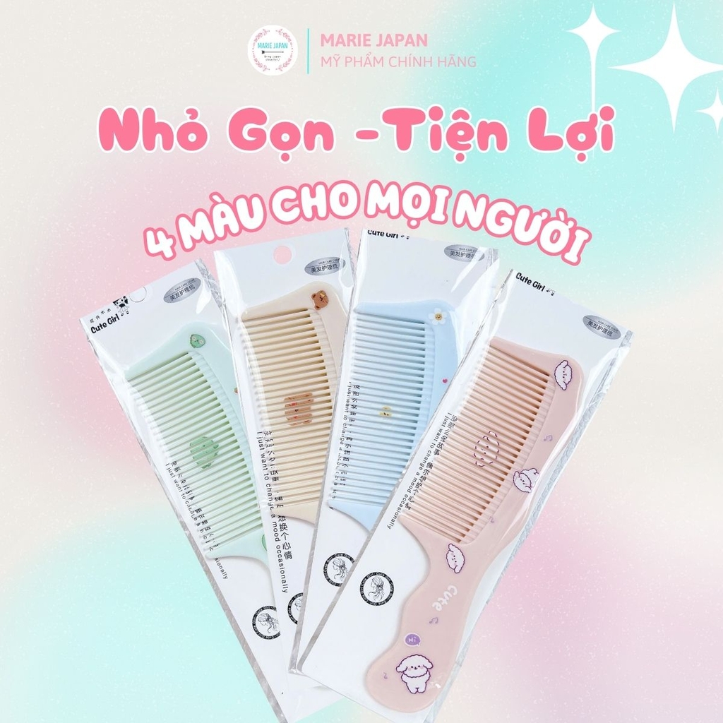 Lược Chải Tóc Mini Cute Girl Siêu Dễ Thương Nhỏ Gọn Tiện Lợi Mang Theo