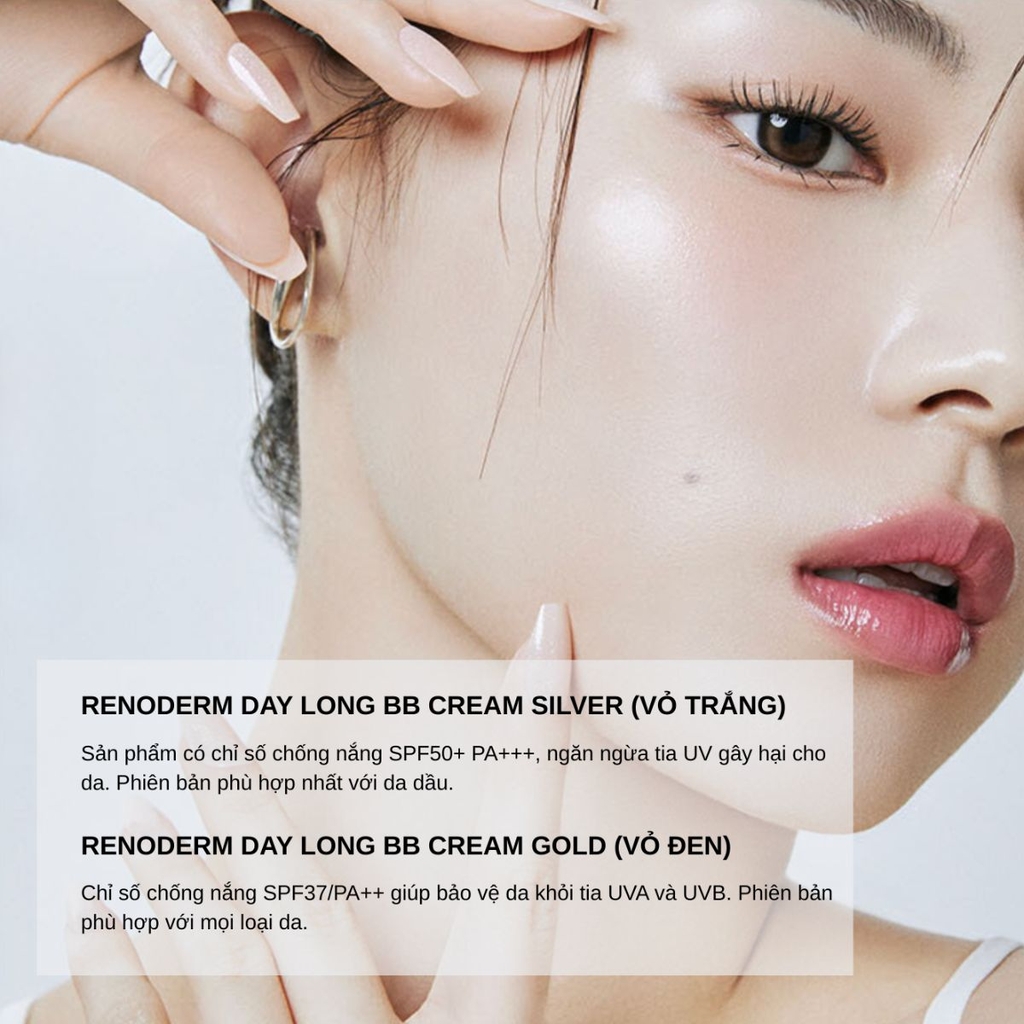 Phấn Nước Renoderm Chống Nắng Dưỡng Ẩm Nâng Tông Mềm Mịn Da DayLong BB Cream 15g