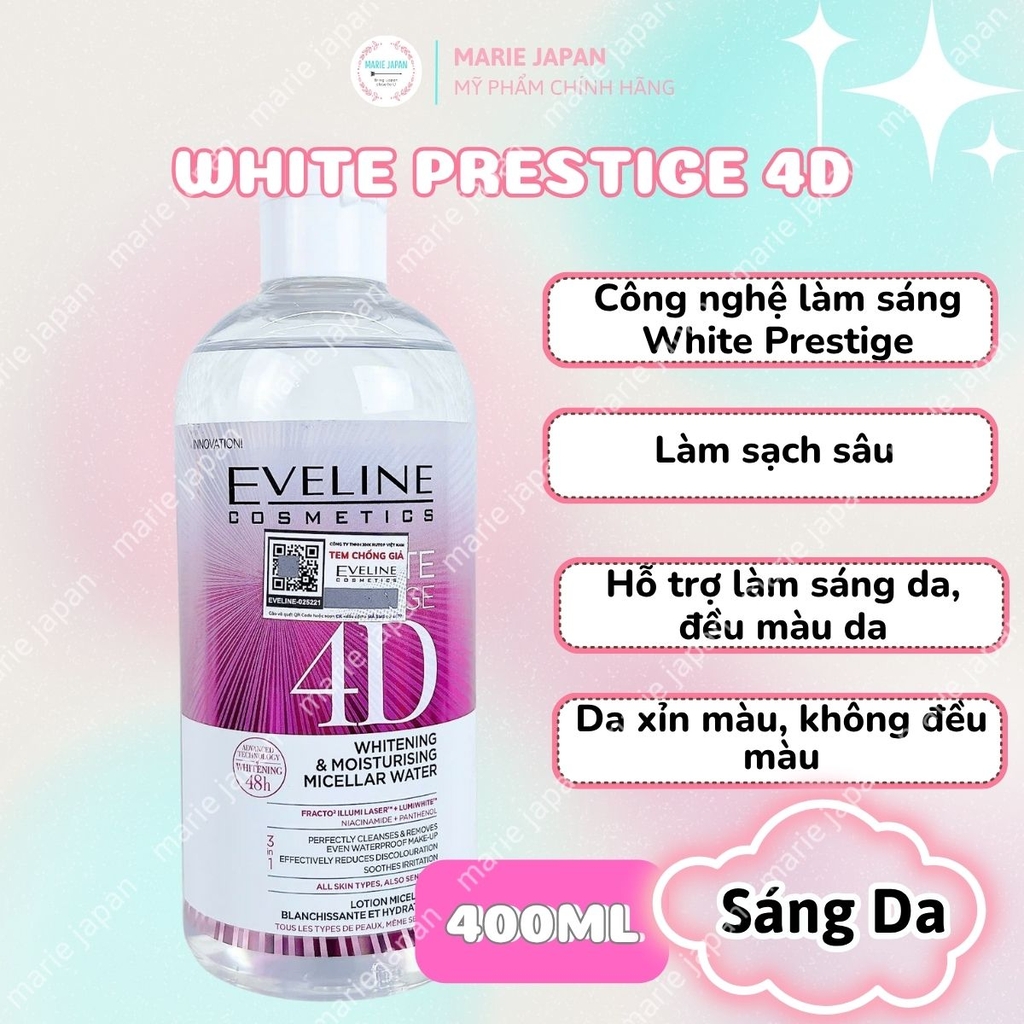 Nước Tẩy Trang Eveline Micellar Water Và Tinh Chất Rau Má Làm Dịu Dưỡng Ẩm Phục Hồi Da