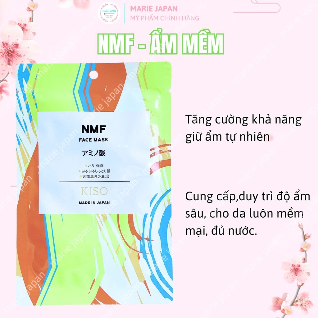 Mặt Nạ Kiso Treatment 5in1 Dưỡng Ẩm Sáng Da Mờ Thâm Căng Mịn Nhật Bản 1 Miếng Lẻ