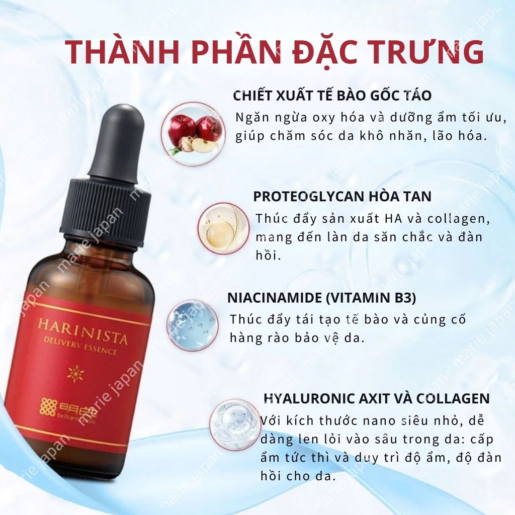 Tinh Chất Meishoku Harinista Chống Lão Hóa Dưỡng Ẩm Giảm Nhăn Cao Cấp Delivery Essence Nhật Bản Chai 30ml