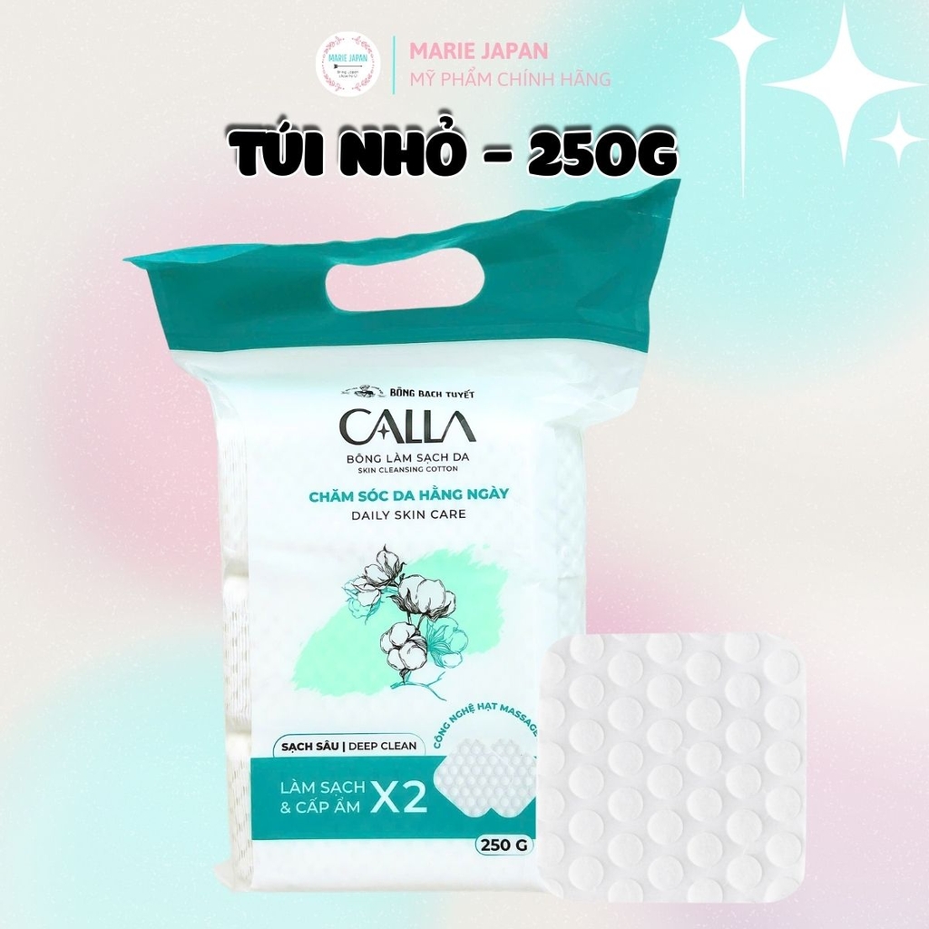 Bông Tẩy Trang Calla Bông Bạch Tuyết Siêu Mềm Mịn Sạch Sâu Cấp Ẩm An Toàn Cho Da
