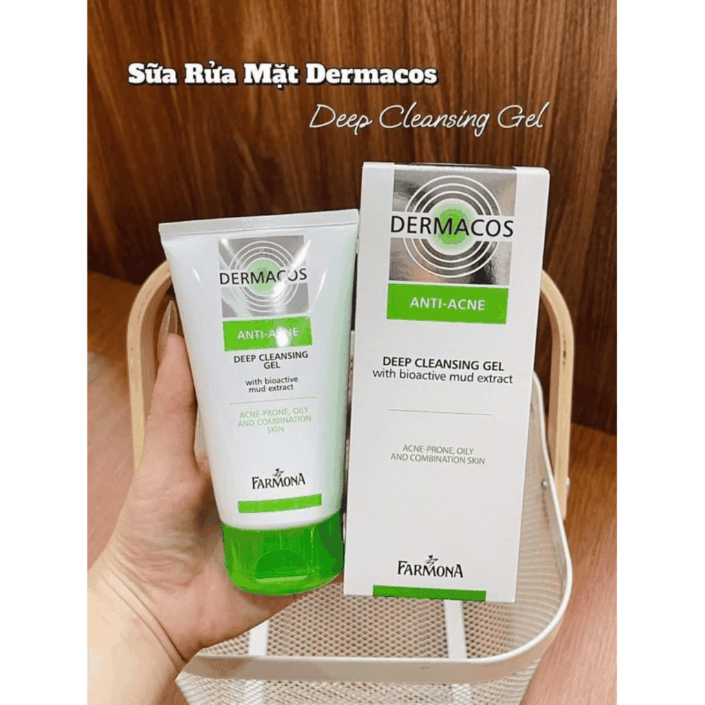[MUA 1 TẶNG 1] Gel Rửa Mặt Dermacos Làm Sạch Sâu, Giảm Nhờn Hỗ Trợ Ngừa Mụn Hiệu Quả Anti-Acne Deep Cleansing 150ml - TẶNG 1 MASK JM