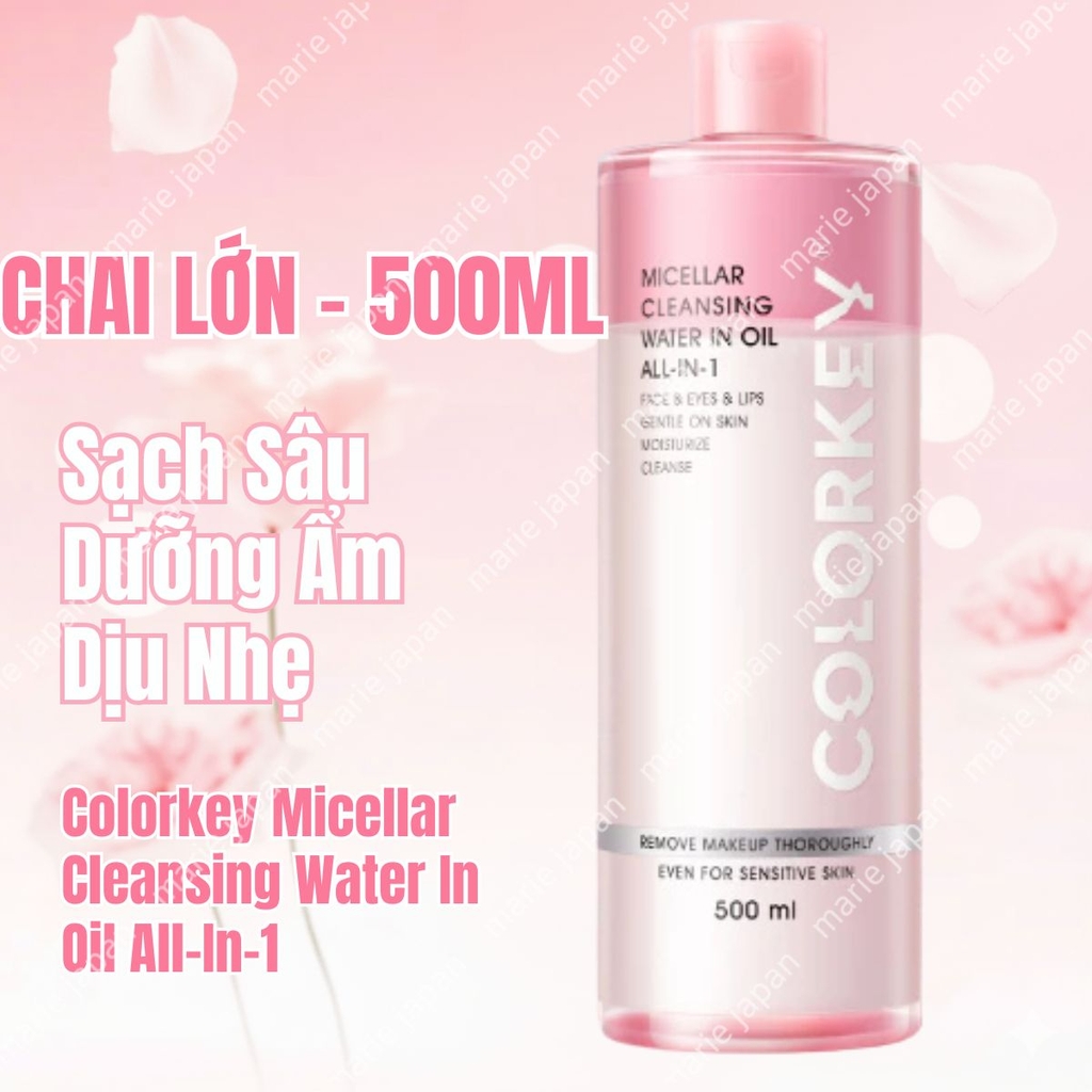 Nước Tẩy Trang 2 Lớp Colorkey Sạch Sâu Dưỡng Ẩm Dịu Nhẹ  Micellar Cleansing Water