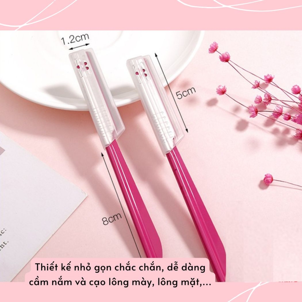 Dao Cạo Lông Mặt Kai S Select Beauty M 742 Thép Không Gỉ Tiện Lợi An Toàn Nhật Bản Set 5 Cây