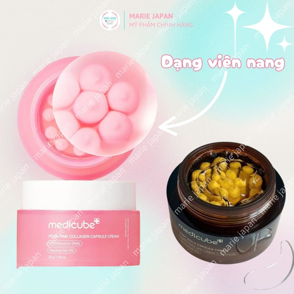 Kem Dưỡng Dạng Viên Nang Medicube Deep Pink Capsule Cream Dưỡng Sáng Mờ Thâm Phục Hồi Da Hộp 55g