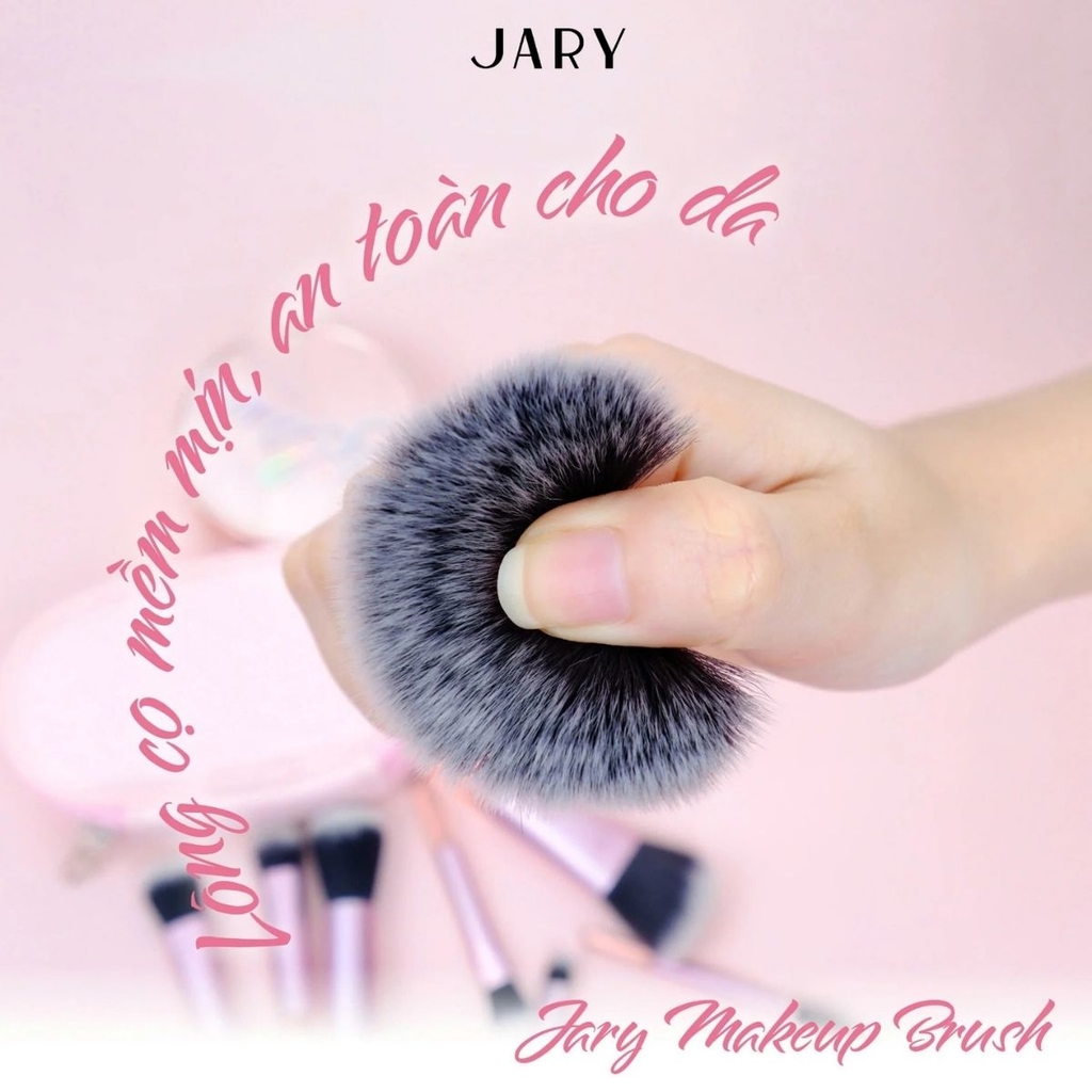 Bộ Cọ Makeup Jary Mềm Mịn Dễ Thao Tác Set 10 Cây Kèm Túi Da
