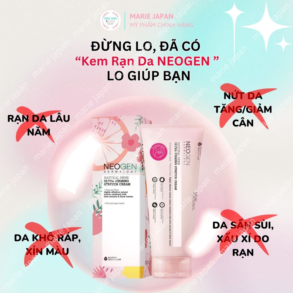 Kem Giảm Rạn Da Neogen Natural Herb Ultra Firming Stretch Hỗ Trợ Mờ Rạn Căng Mịn Săn Chắc Hàn Quốc Tuýp 200ml