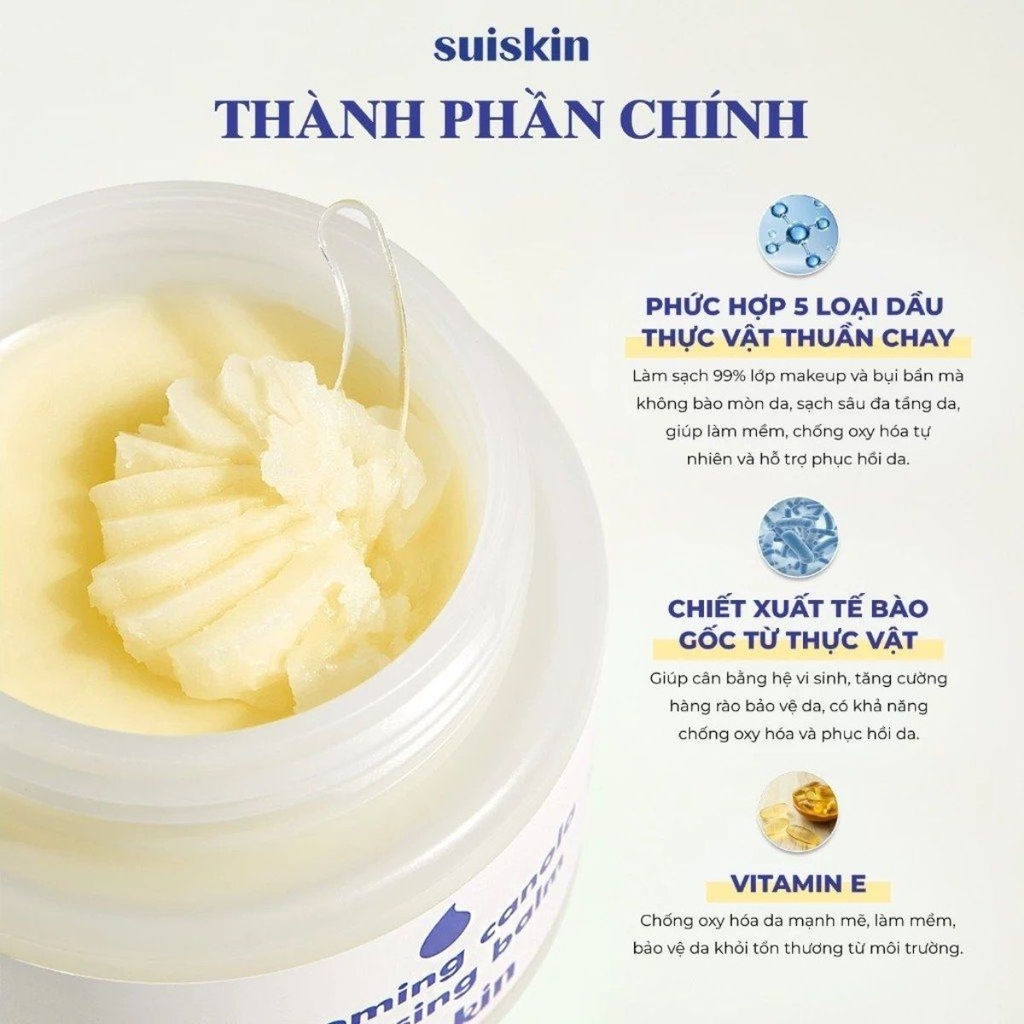 Sáp Tẩy Trang Suiskin Sạch Sâu Loại Bỏ Bã Nhờn Bụi Bẩn Hiệu Qủa Blooming Canola Cleansing Balm Hàn Quốc Hũ 90ml