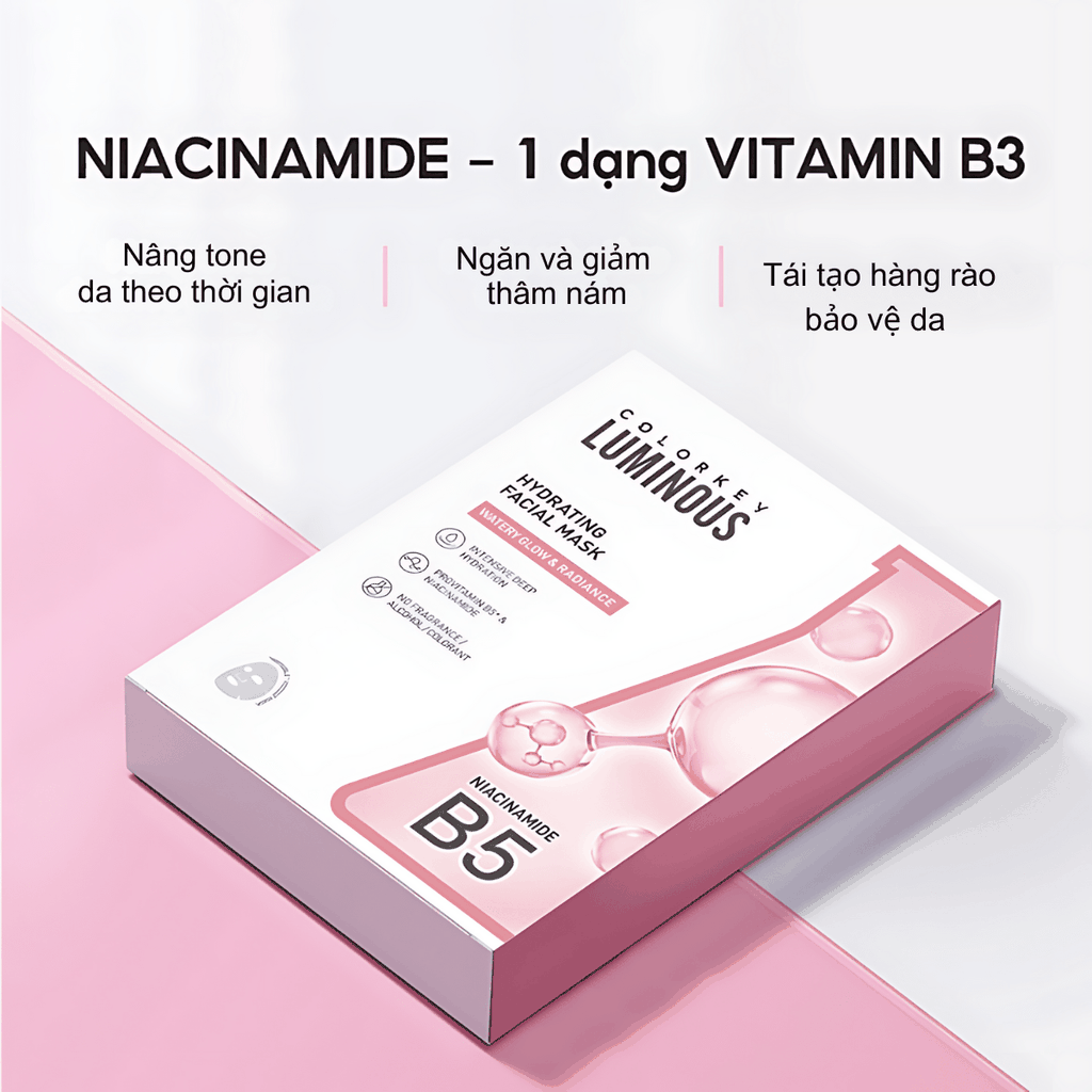Mặt Nạ Colorkey Luminous Facial Mask Cấp Ẩm Sáng Da Giảm Mụn Miếng Lẻ 25ml